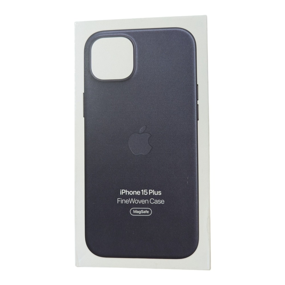 O1. Apple FineWoven Case with MagSafe for iPhone 15 Plus - Black